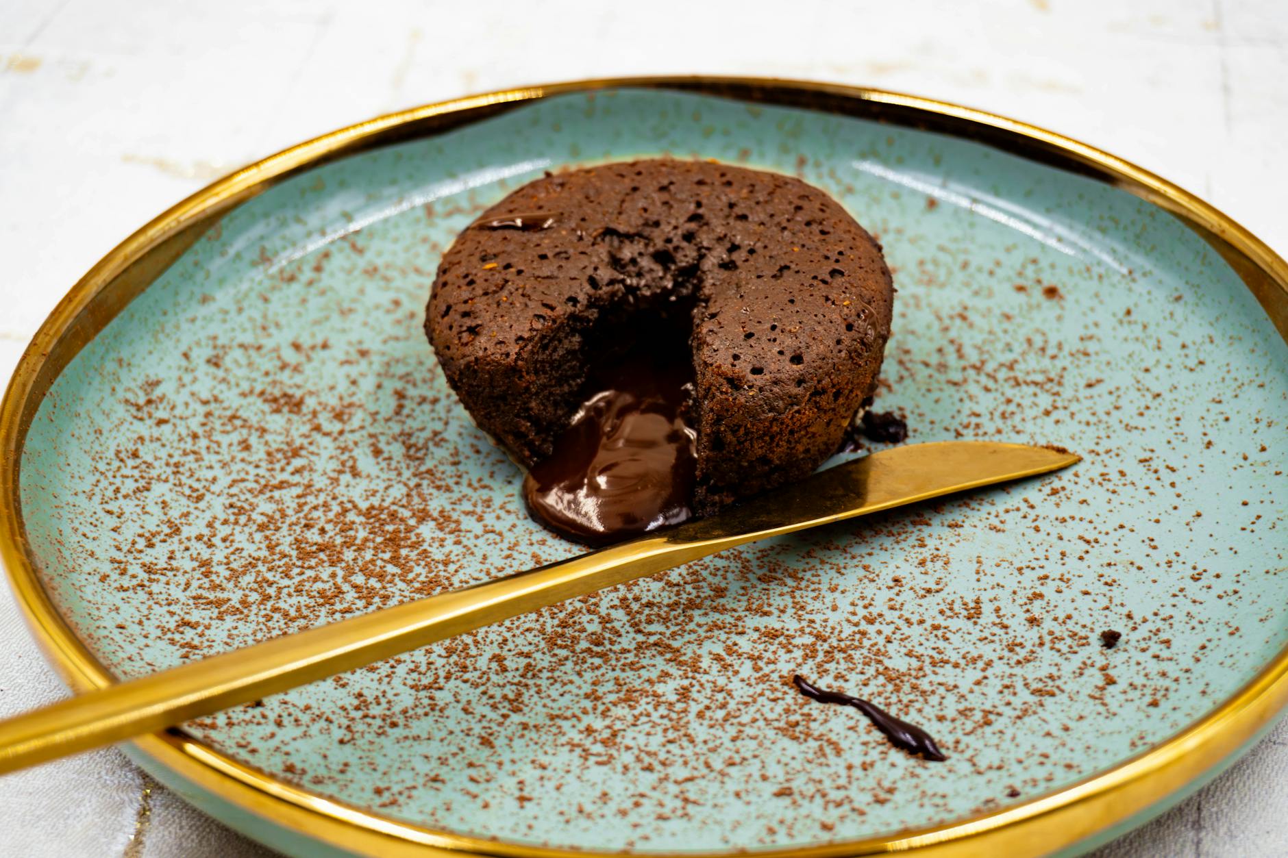 Decadent Chocolate Lava Cake Recipe: Indulge in This Irresistible Dessert Indulge in a rich chocolate lava cake with molten center, served on a stylish plate.